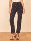 reformation embroidered jeans