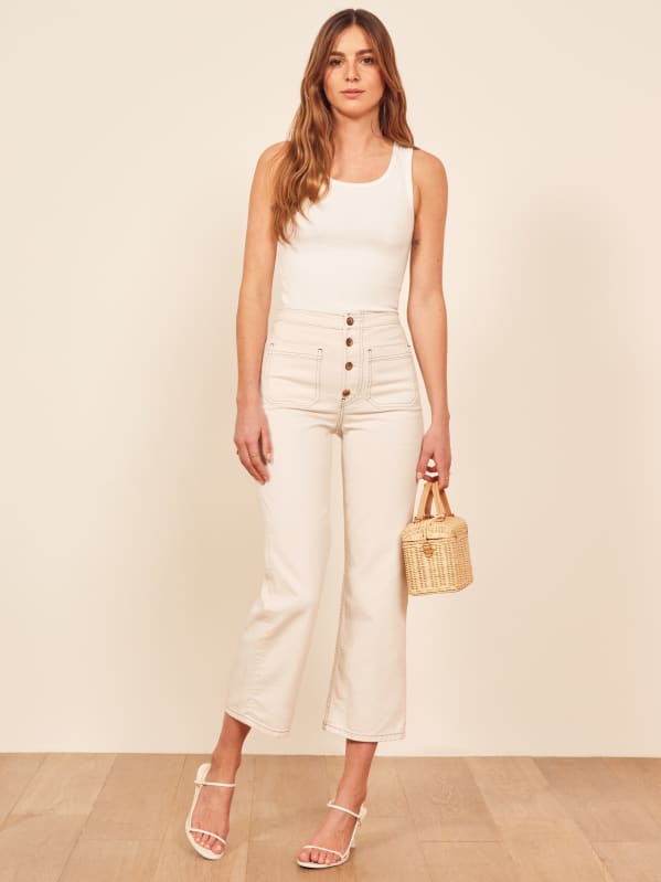 wide leg dress jeans