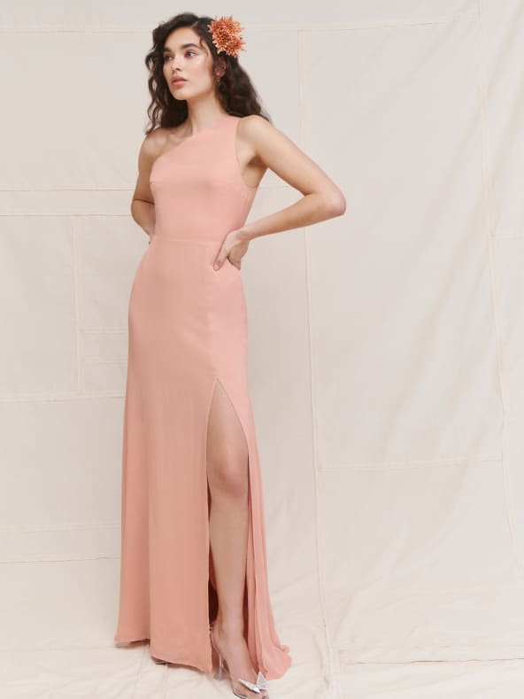 fog colored bridesmaid dresses