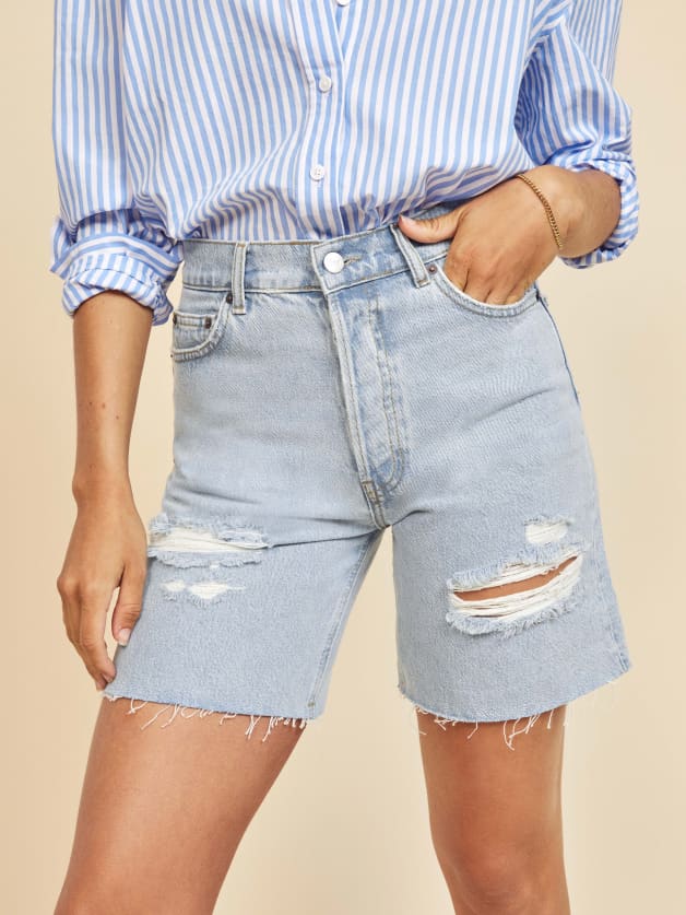 short short denim shorts