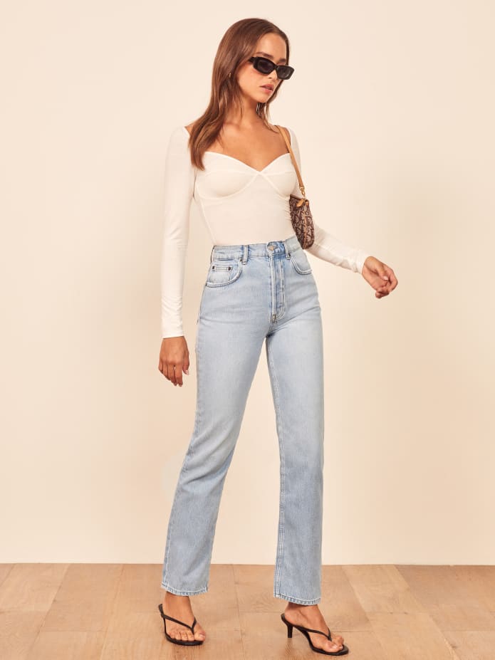reformation petite jeans