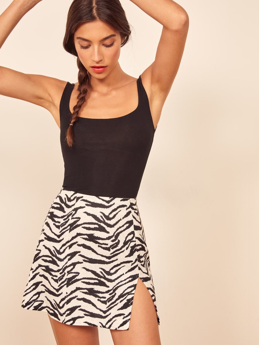 reformation zebra dress