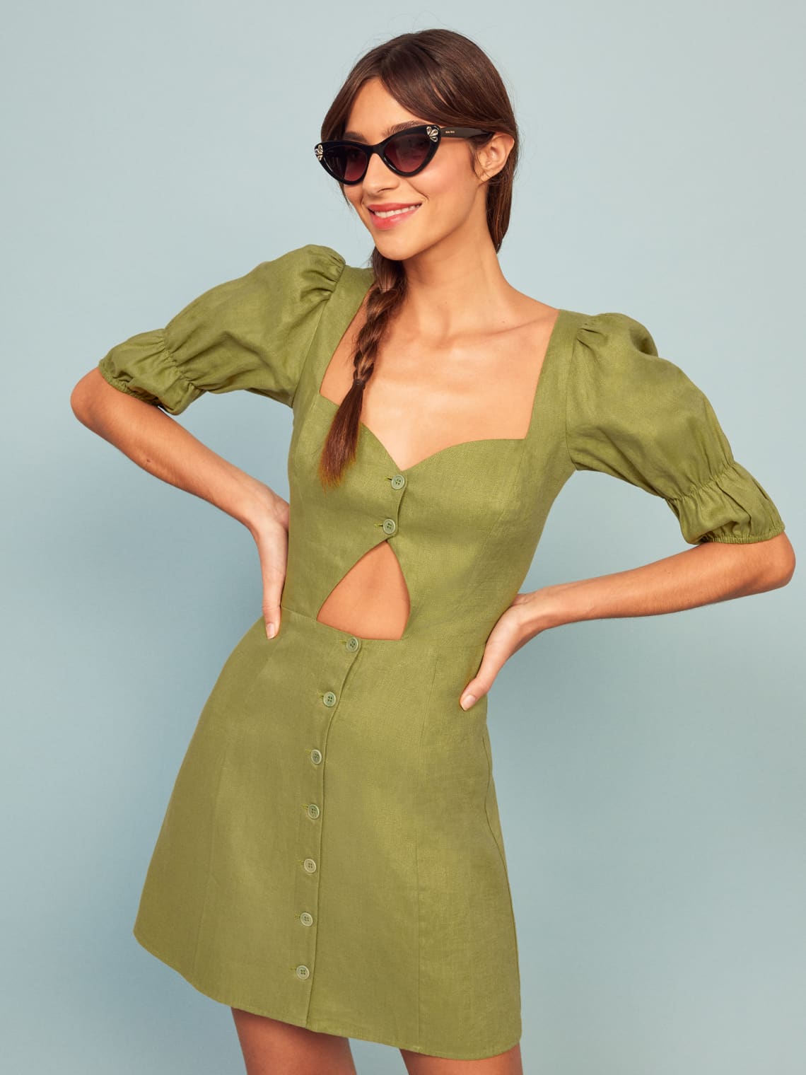 reformation cut out dress