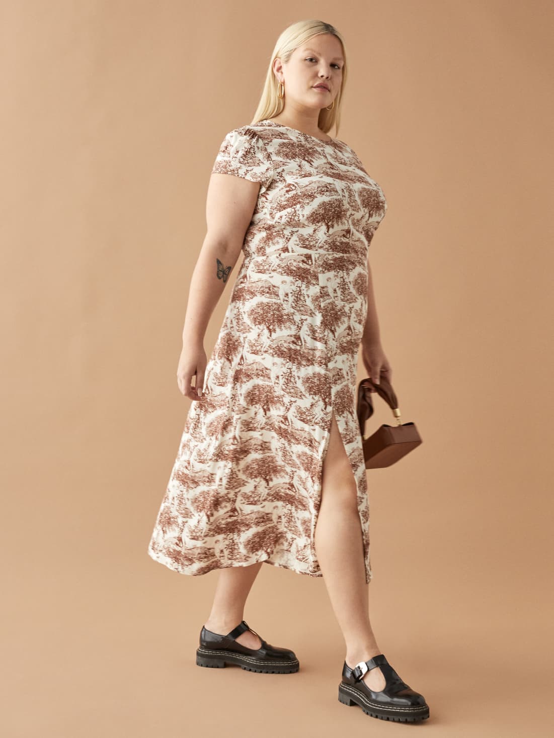 reformation gavin dress green