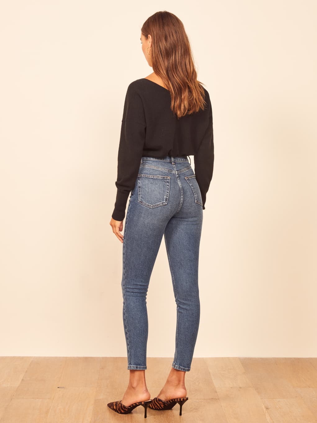 high cropped jeans