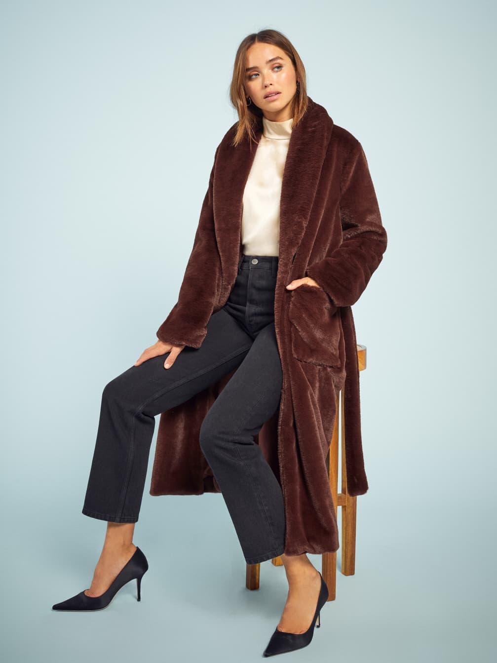 reformation fur coat