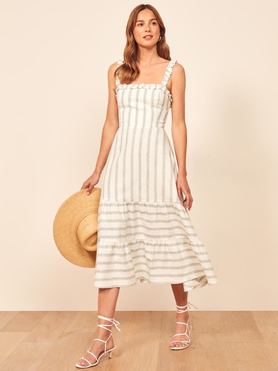 h and m white maxi dress