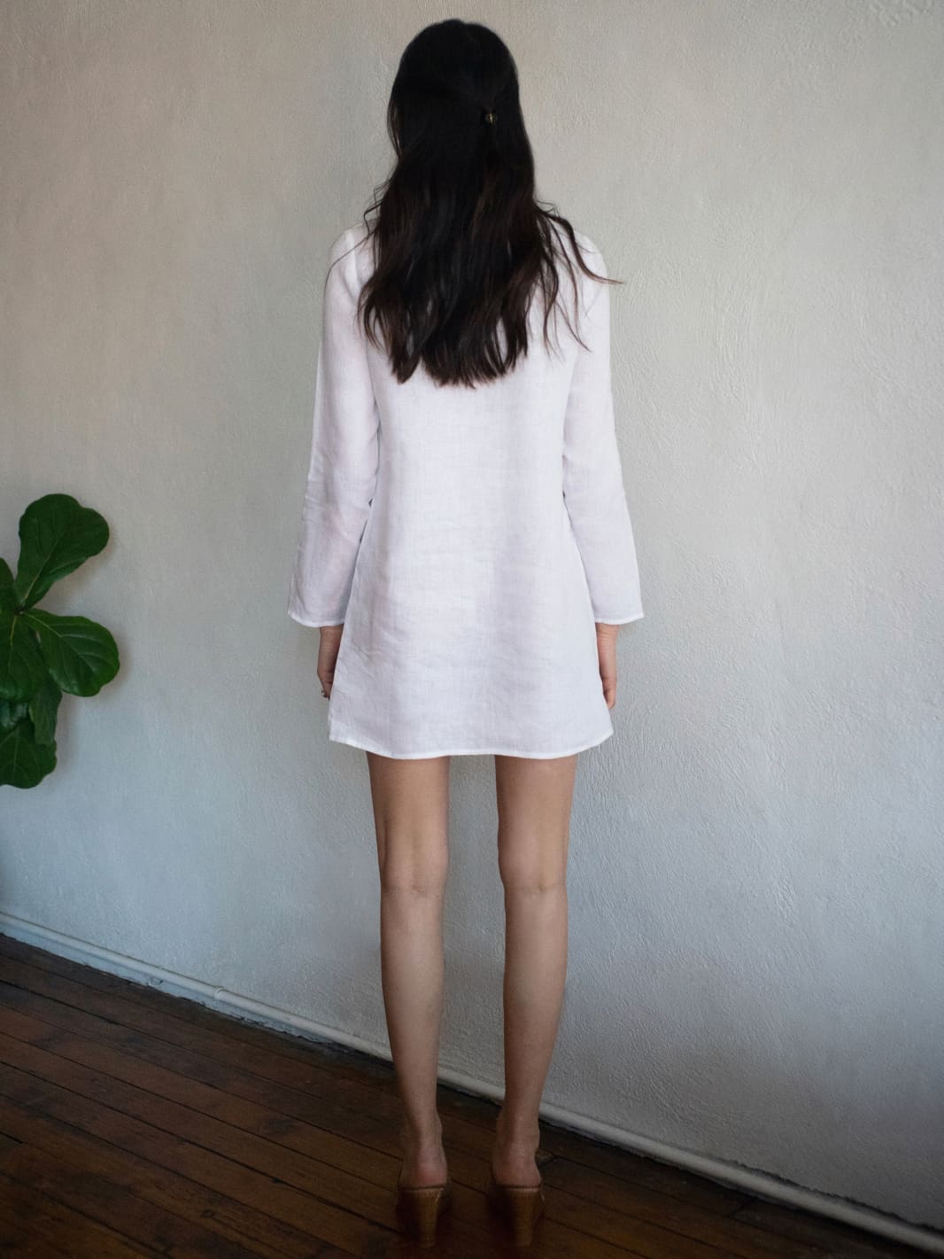 reformation linen mini dress