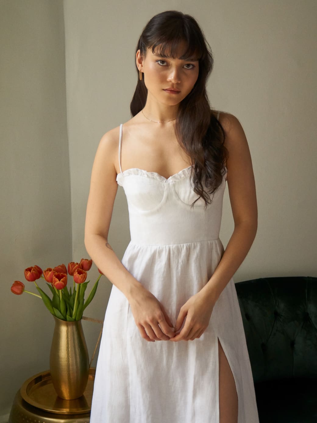 silk dress reformation