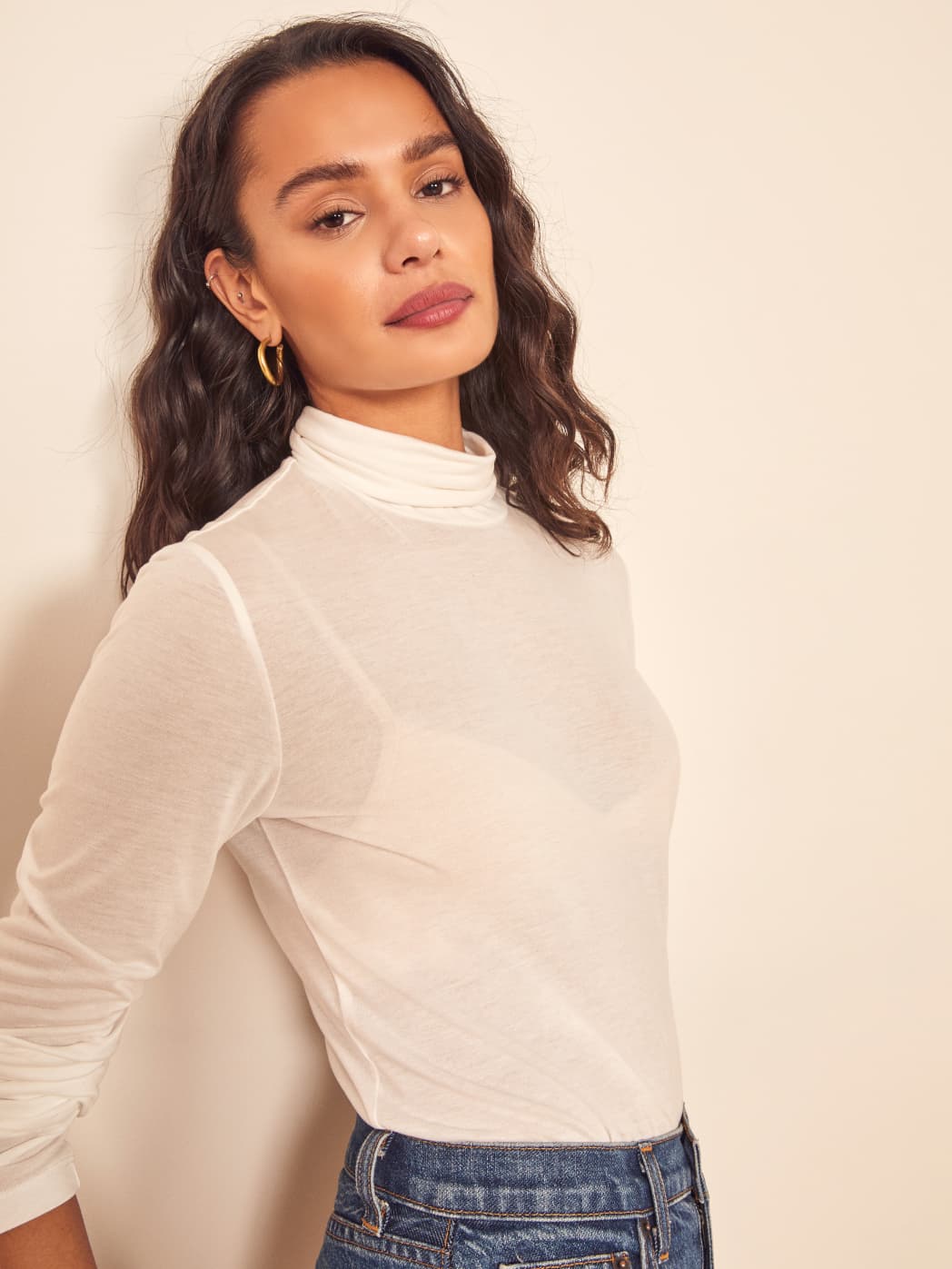 reformation white jeans