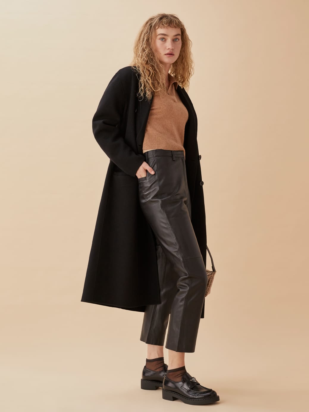 cropped leather pants