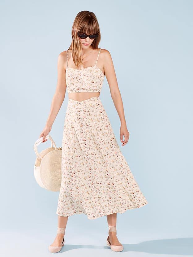 reformation two piece dress