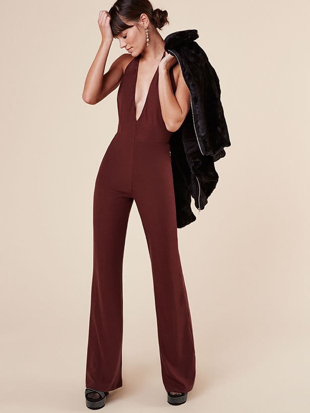 low v jumpsuit