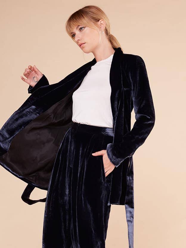 reformation velvet pants