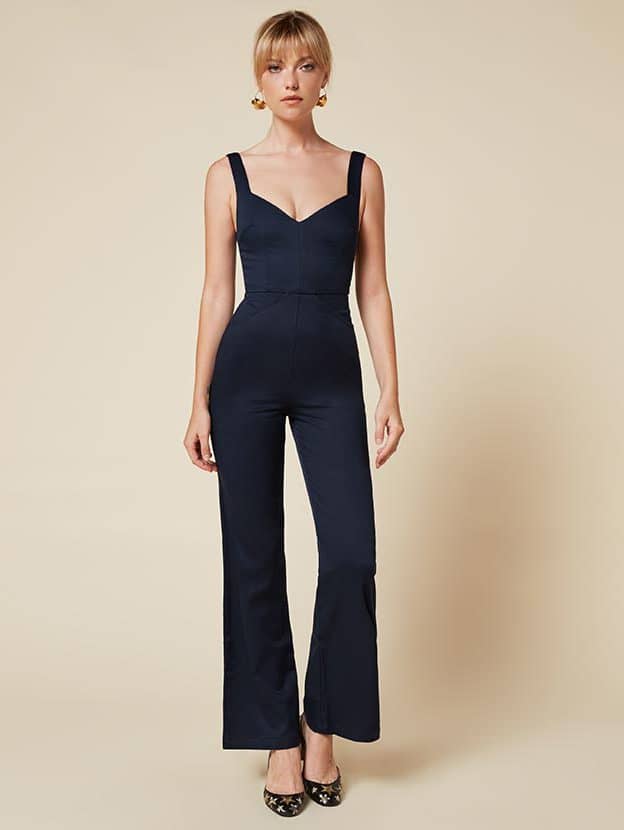 reformation velvet jumpsuit