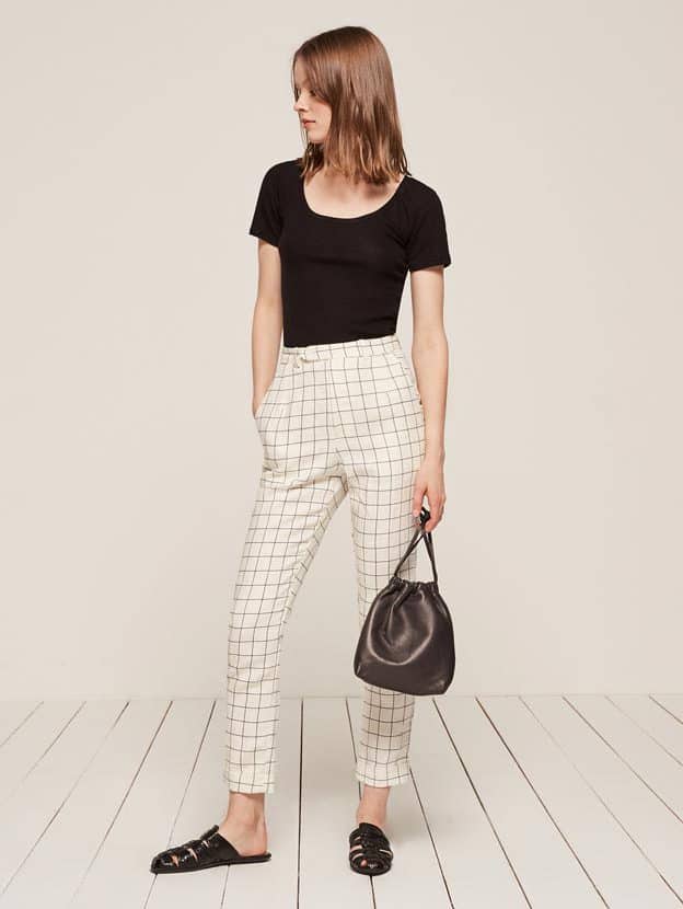 reformation plaid pants