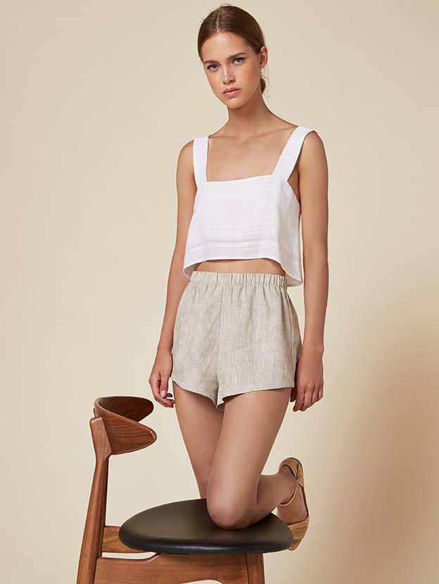 reformation linen shorts