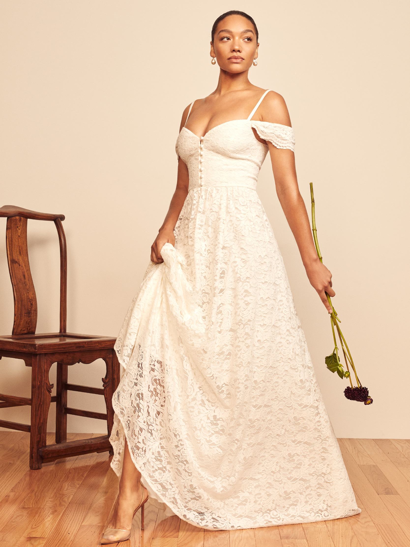 Short Sleeve Bridal Lace | Reformation