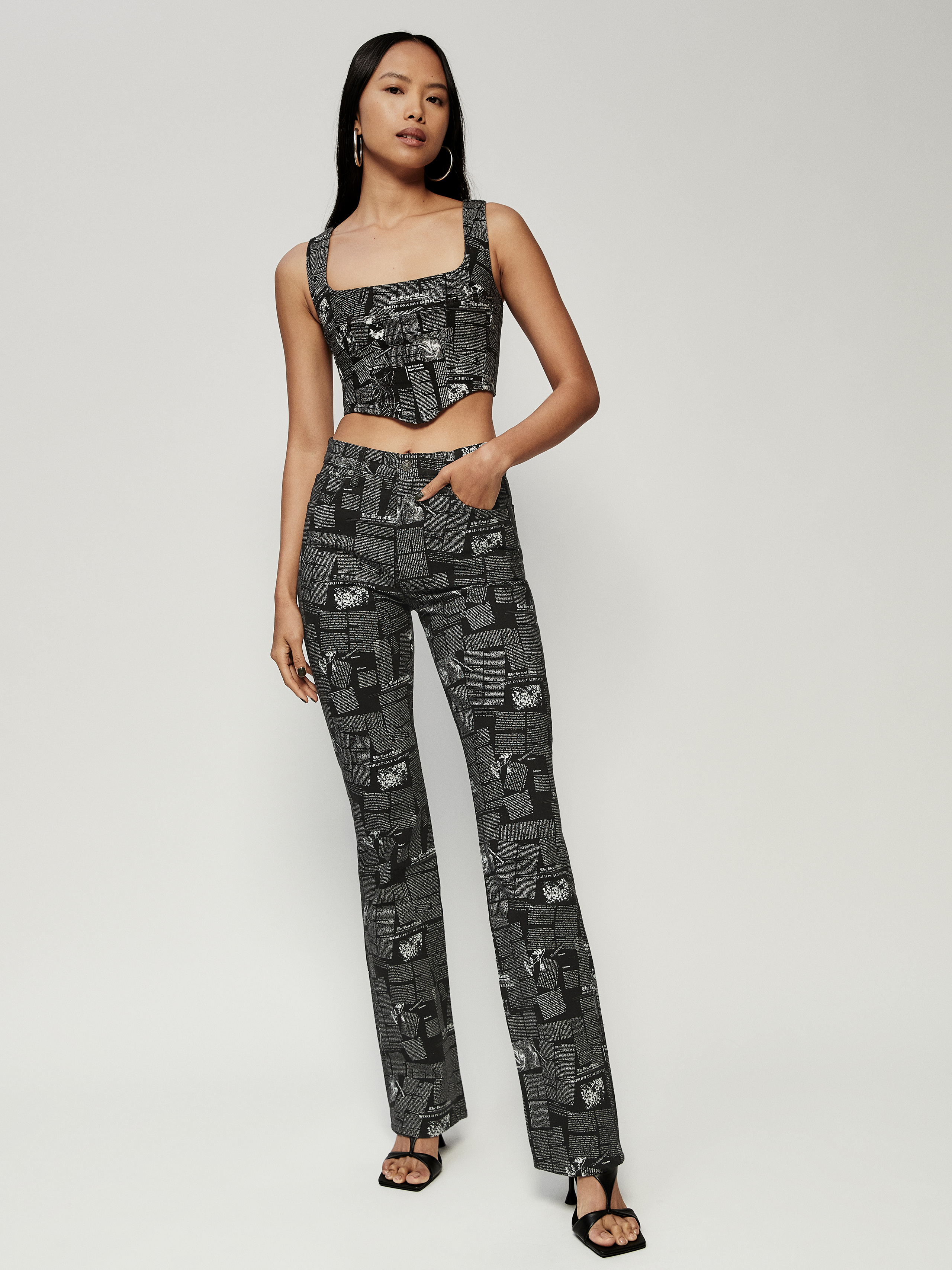 Peyton Peace Zine High Rise Bootcut 