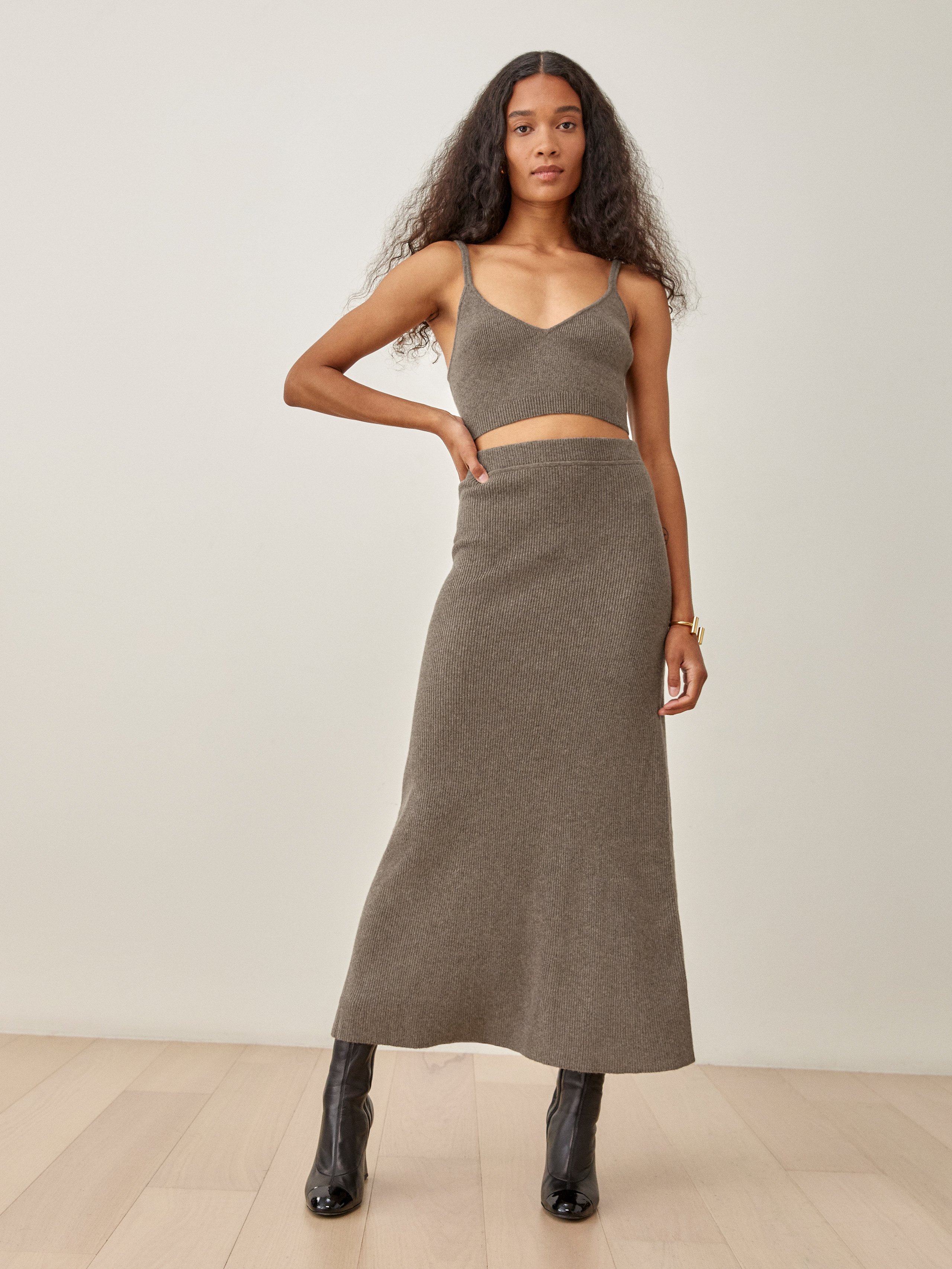 Mae Cashmere Bra And Skirt Set 