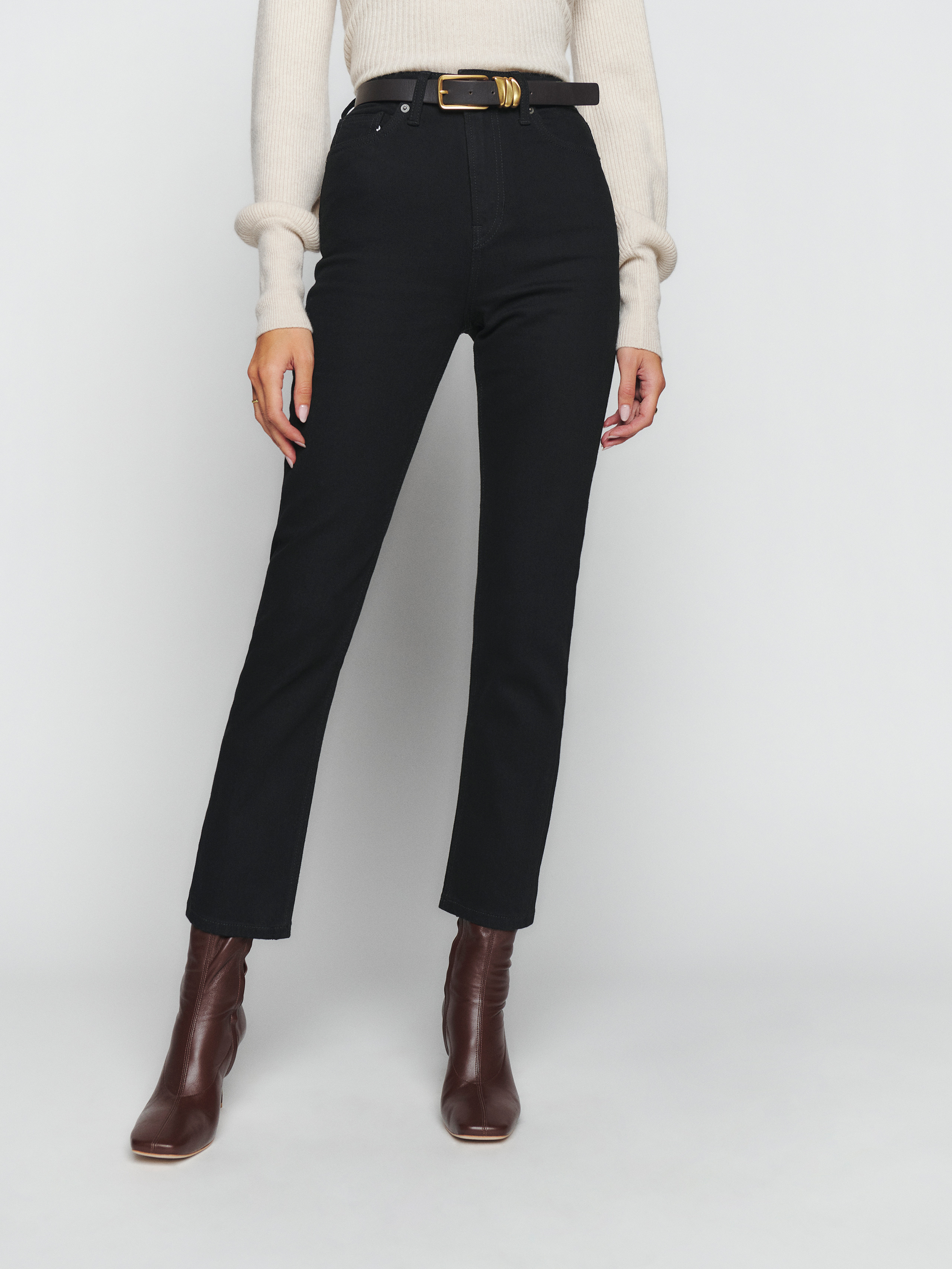 Liza Ultra High Rise Straight Cropped Jeans
