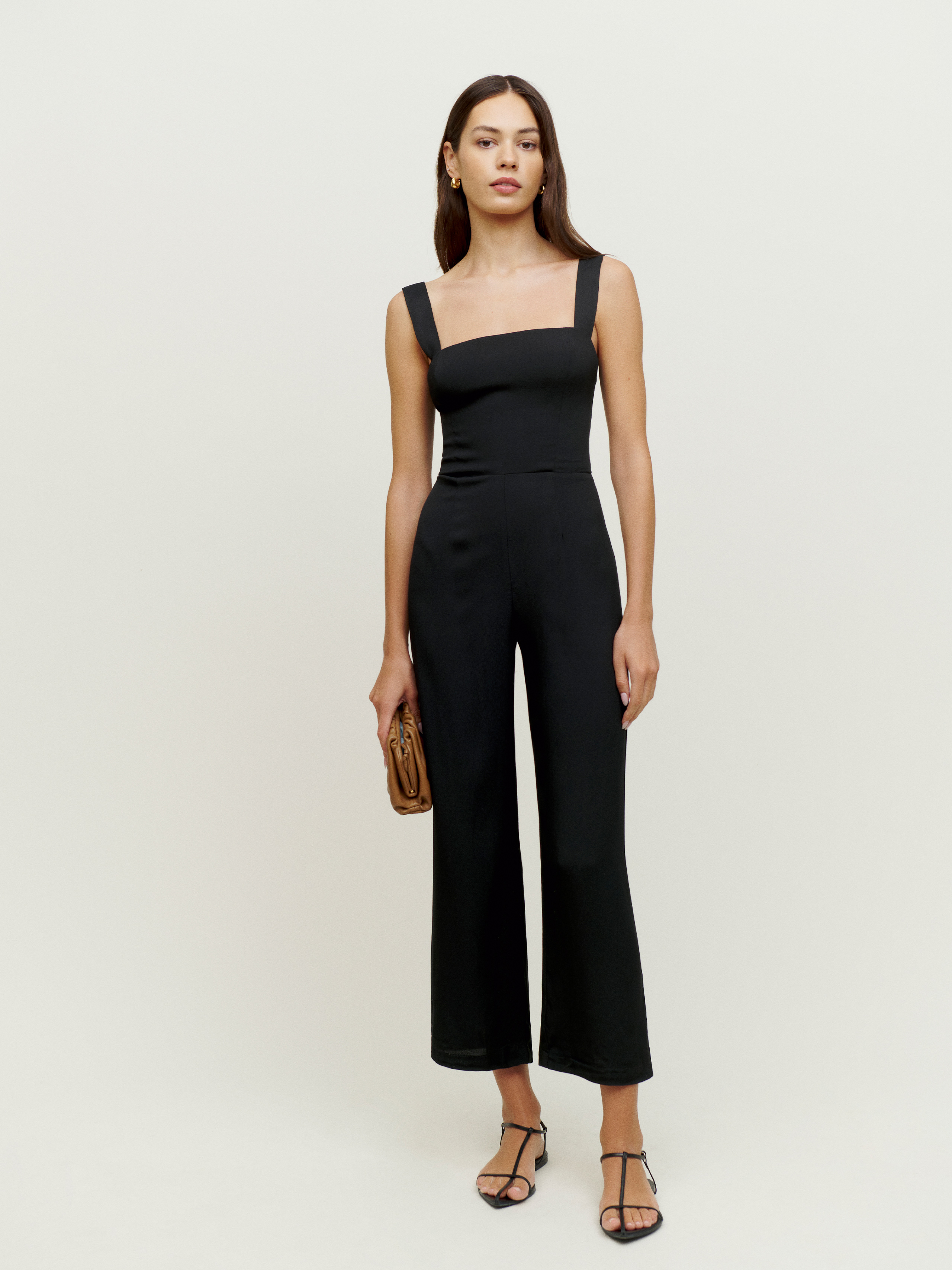 Petites Alva Jumpsuit - Tank Straps Ankle Crepe | Reformation